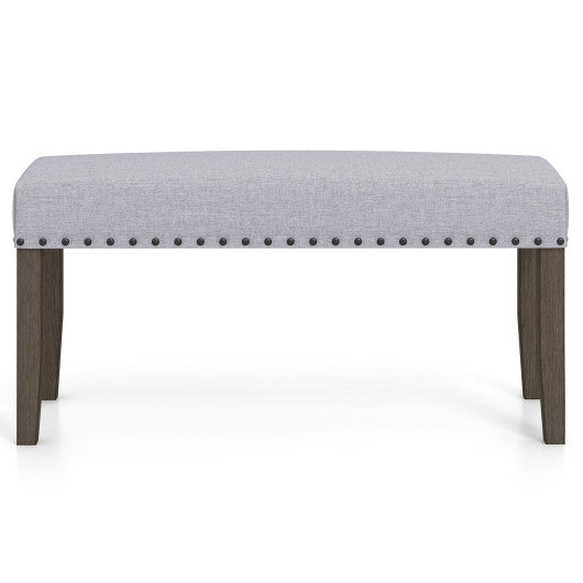 42.5 Inch Upholstered Entryway Bench End of Bed Bench-Gray