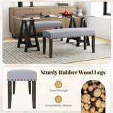 42.5 Inch Upholstered Entryway Bench End of Bed Bench-Gray