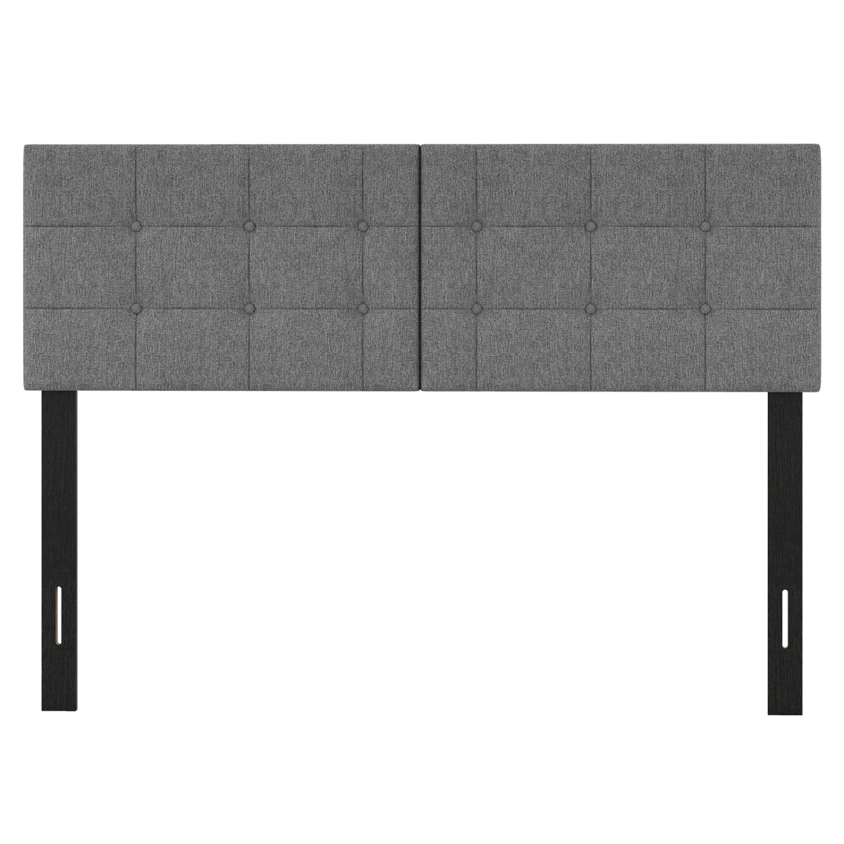 Upholstered Headboard with Adjustable Width for Full/Queen Size Beds-Dark Gray