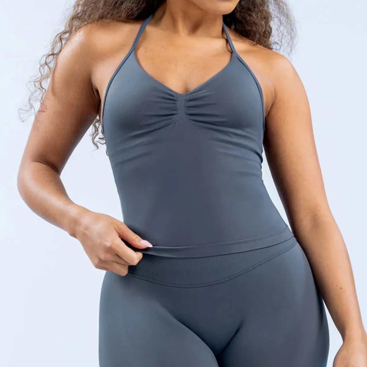 Matte Nylon Seamless Sports Vest Top