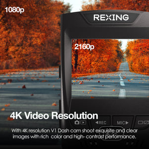 Rexing V1-4K Ultra HD Car Dash Cam with Wi-Fi