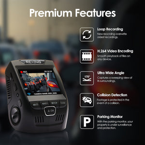 Rexing V1 FHD 1080p Dash Cam (Open Box)