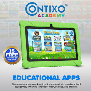 Contixo V8-2 7" Kids Tablet, Headphones, & Tablet Bag Bundle