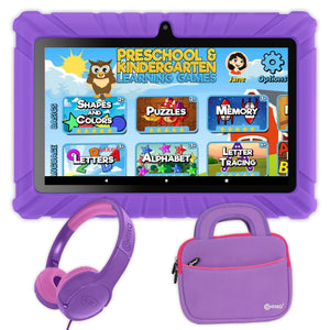 Contixo V8-2 7" Kids Tablet, Headphones, & Tablet Bag Bundle