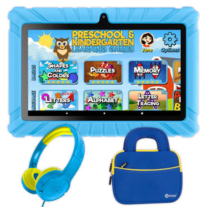 Contixo V8-2 7" Kids Tablet, Headphones, & Tablet Bag Bundle