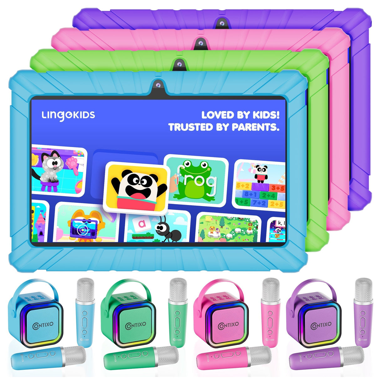 Contixo V8 7" Kids Tablet With Kids Bluetooth Karaoke and Two Microphones