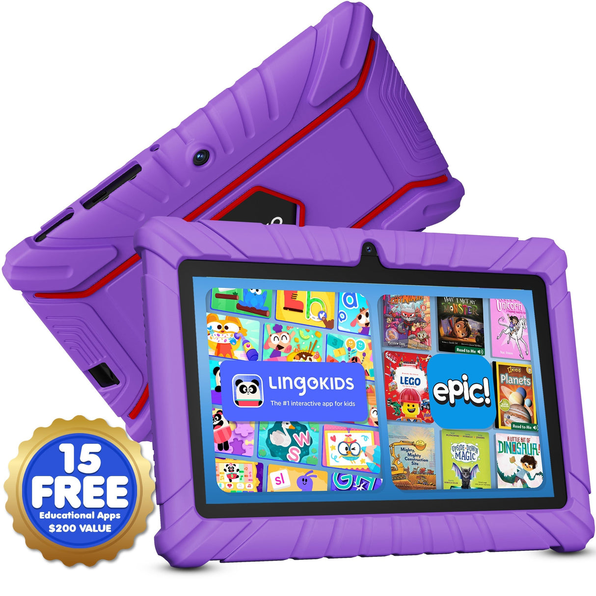Contixo V8-2 7" Kids Tablet, Headphones, & Tablet Bag Bundle