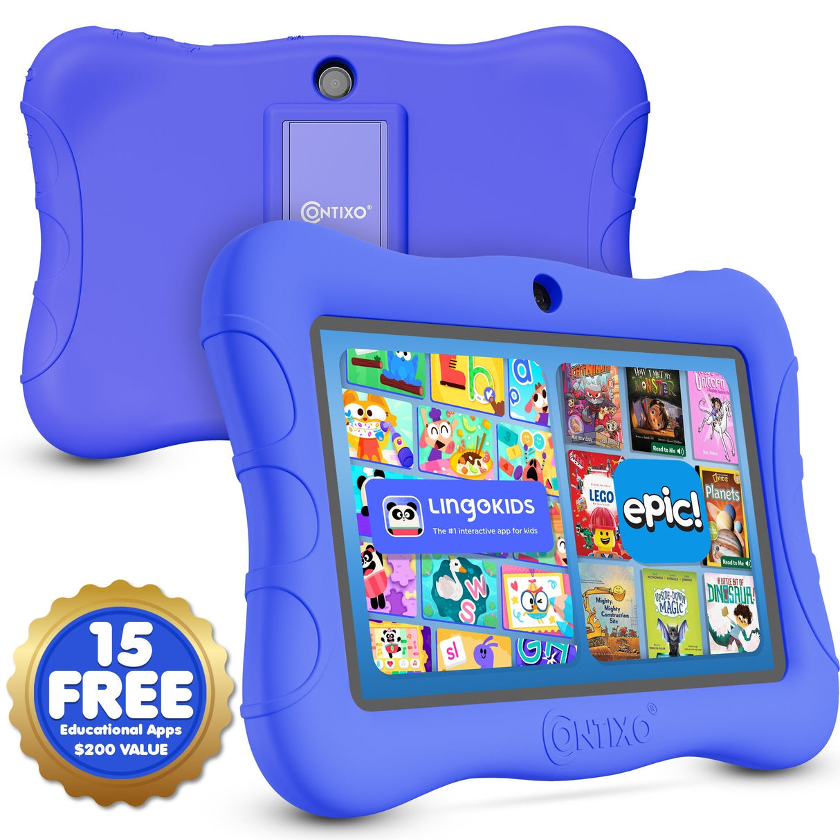 Contixo V9 Kids HD 7" Tablet - 50 Disney EBooks & Kickstand Included