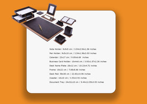 MOOG Luxury Desk Set - Single Document Tray- Green- 13 PCS