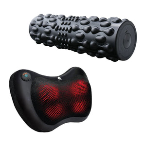 Pursonic Total Body Recovery Bundle –  Vibrating Foam Roller + Shiatsu Heating Neck & Back Massager by Pursonic