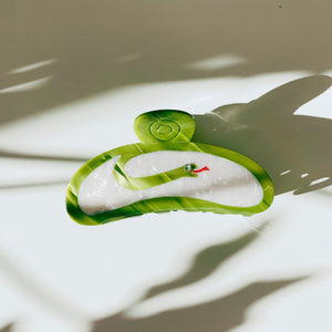 Velvet Claws Hair Clip | Green Snake Hair Claw