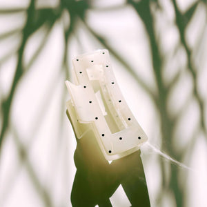 Velvet Claws Uptown Lady in White Dot Hair Clip