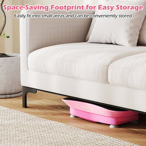 Vibration Plate Exercise Machine for Lymphatic Drainage and Weight Loss with 10 Speed Intensities-Pink