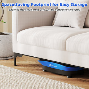 Vibration Plate Exercise Machine for Lymphatic Drainage and Weight Loss with 10 Speed Intensities-Navy
