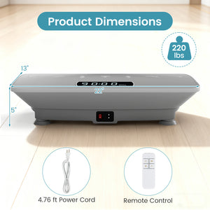 Vibration Plate Exercise Machine with Gravity Sensor for Home-Gray