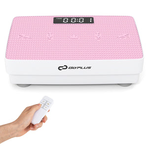 Vibration Plate Exercise Machine with Gravity Sensor and Remote Control for Home Gym-Pink