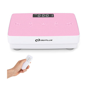 Vibration Plate Exercise Machine with Gravity Sensor and Remote Control for Home Gym-Pink
