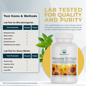 Nature's Lab Vitamin D3 Plus - 90 Capsules