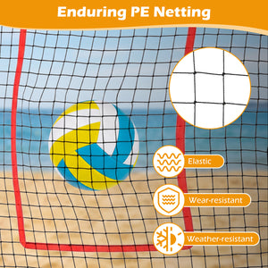 Volleyball Rebounder Net with 4 Adjustable Angles for Bumping and Spiking