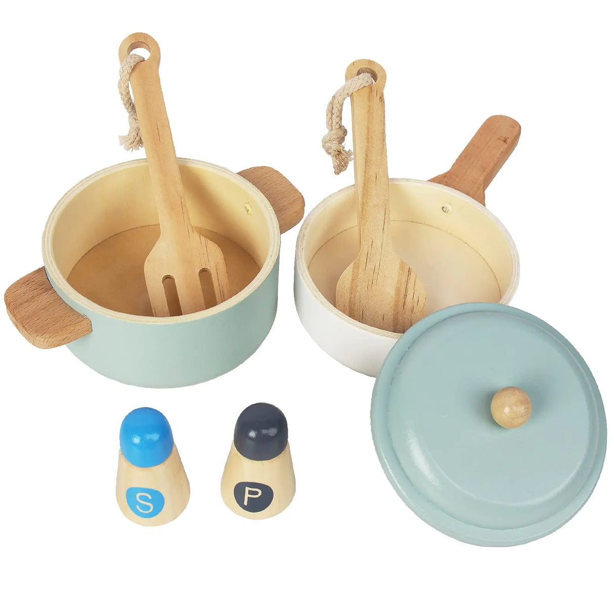 WoodenEdu Premium Toddler Play Kitchen Toys Wooden Kitchen Utensils Accessories for Pretend Play Kitchen Set Montessori Learning Toy Pretend Cooking Playset Gift for 3+