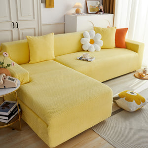 L Shape Couch Covers Stretch Slipcovers Furniture Protector with 1pcs Free Pillowcases