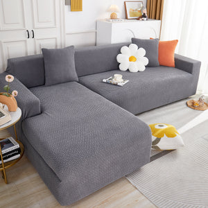 L Shape Couch Covers Stretch Slipcovers Furniture Protector with 1pcs Free Pillowcases