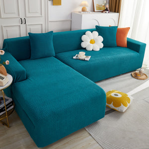 L Shape Couch Covers Stretch Slipcovers Furniture Protector with 1pcs Free Pillowcases