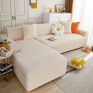 L Shape Couch Covers Stretch Slipcovers Furniture Protector with 1pcs Free Pillowcases