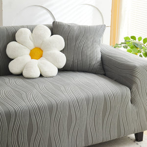 Textured Wave Stretch Sofa Couch Cover, Soft Washable Spandex Furniture Slipcovers