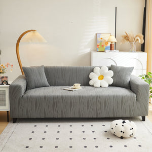 Textured Wave Stretch Sofa Couch Cover, Soft Washable Spandex Furniture Slipcovers