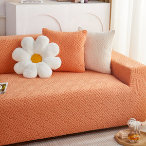 L Shape Sectional Sofa Cover Soft Stretch Furniture Protector Couch Slipcover with 1pcs Free Pillowcases