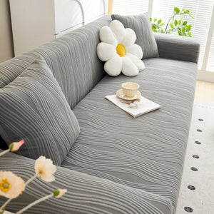 Textured Wave Stretch Sofa Couch Cover, Soft Washable Spandex Furniture Slipcovers