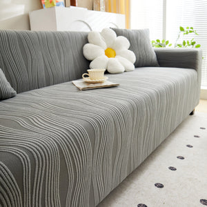 Textured Wave Stretch Sofa Couch Cover, Soft Washable Spandex Furniture Slipcovers