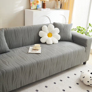 Textured Wave Stretch Sofa Couch Cover, Soft Washable Spandex Furniture Slipcovers