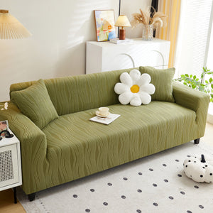 Textured Wave Stretch Sofa Couch Cover, Soft Washable Spandex Furniture Slipcovers