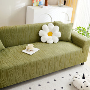 Textured Wave Stretch Sofa Couch Cover, Soft Washable Spandex Furniture Slipcovers