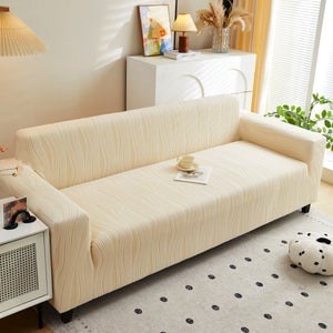 Textured Wave Stretch Sofa Couch Cover, Soft Washable Spandex Furniture Slipcovers