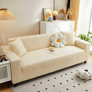Textured Wave Stretch Sofa Couch Cover, Soft Washable Spandex Furniture Slipcovers