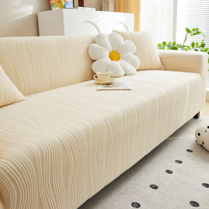 Textured Wave Stretch Sofa Couch Cover, Soft Washable Spandex Furniture Slipcovers