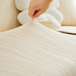 Textured Wave Stretch Sofa Couch Cover, Soft Washable Spandex Furniture Slipcovers