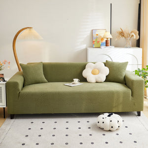 Fleece Stretch Sofa Slipcover Washable Soft Spandex Couch Cover Furniture Protector