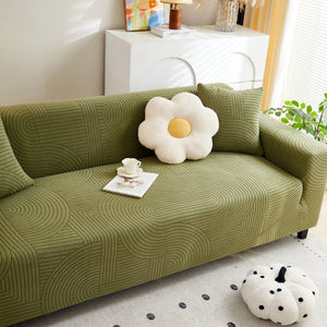 Fleece Stretch Sofa Slipcover Washable Soft Spandex Couch Cover Furniture Protector