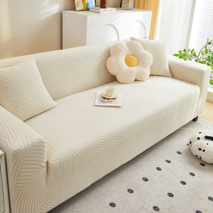 Fleece Stretch Sofa Slipcover Washable Soft Spandex Couch Cover Furniture Protector