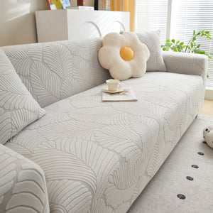 Jacquard Leaf Stretch Sofa Protector Cover Soft Washable Spandex Couch Slipcover