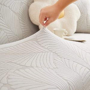 Jacquard Leaf Stretch Sofa Protector Cover Soft Washable Spandex Couch Slipcover