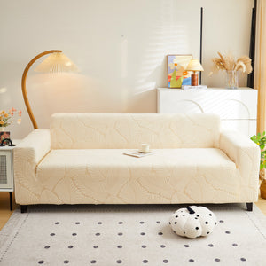 Jacquard Leaf Stretch Sofa Protector Cover Soft Washable Spandex Couch Slipcover