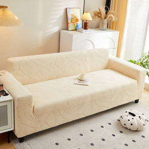 Jacquard Leaf Stretch Sofa Protector Cover Soft Washable Spandex Couch Slipcover