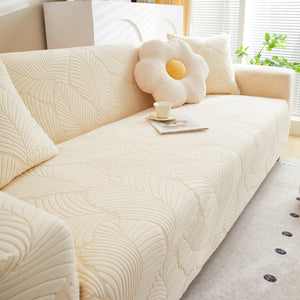 Jacquard Leaf Stretch Sofa Protector Cover Soft Washable Spandex Couch Slipcover