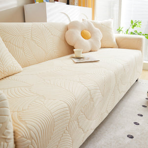 Jacquard Leaf Stretch Sofa Protector Cover Soft Washable Spandex Couch Slipcover