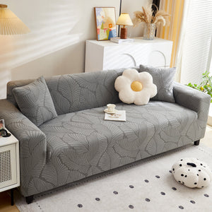 Jacquard Leaf Stretch Sofa Protector Cover Soft Washable Spandex Couch Slipcover